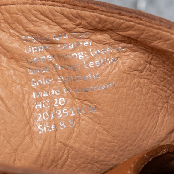 Madewell The Clair Lace Up Boot English Saddle Leather Ankle MA979 Womens 8.5 - Picture 6 of 9